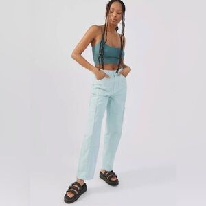 Urban Outfitters BDG Kate Baggy Jean Light Blue Cargo High Waist Size 25